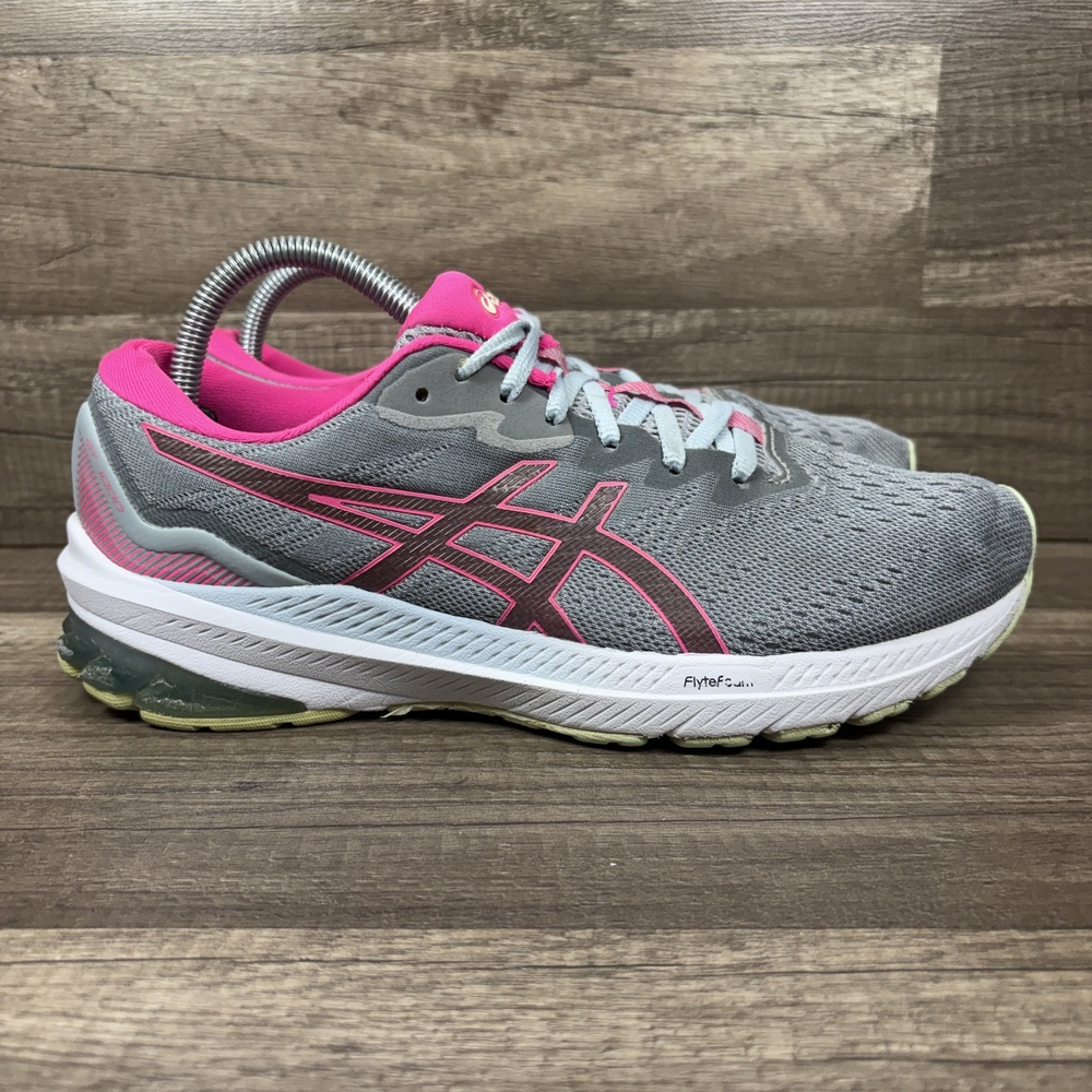 Asics GT-1000 11 Gray Pink Womens US Size 10 EUR 42 1012B392 Running Shoes